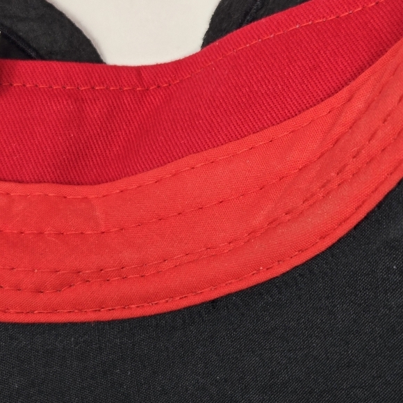 DISNEY PARKS MINNIE MOUSE SUN VISOR BLACK & RED POLKA DOT BOW EARS WOMEN OS - Picture 12 of 12